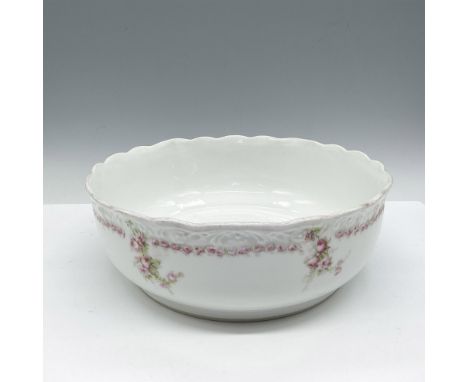 Scalloped edge white porcelain with pink roses design. A&amp;D Limoges backstamp. Issued: 20th centuryDimensions: 3.25"H x 9.