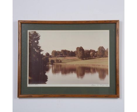 An original vintage color photograph of the 18th hole at one of Americas most historic golf courses, Cherry Hills Country Clu