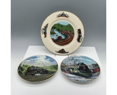 Charming collection of train and railroad decorative plates that include a large Baltimore and Ohio Railroad Company limited 