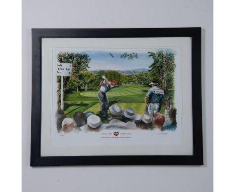 Original limited edition print on archival paper featuring golf legend Arnold Palmer at the 1960 U.S. Open Golf Championship 