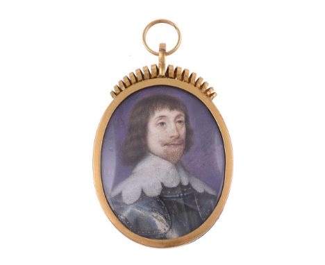 
	
		John Hoskins (British c.1590 - 1665)
		A gentleman, wearing armour and white lawn collar
		Watercolour and bodycolour on