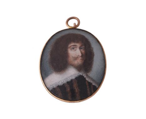 
	
		Circle of Samuel Cooper (British 1609-1672)
		 Andrew Bethune, 1st of Blebo (1598 - 1653), wearing black and gold stripe