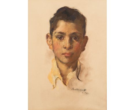 * Lena L Duncan Alexander [1899-1983]-
Portrait of a boy, head and shoulders:-
signed and dated 1941
pastel drawing
43 x 30cm