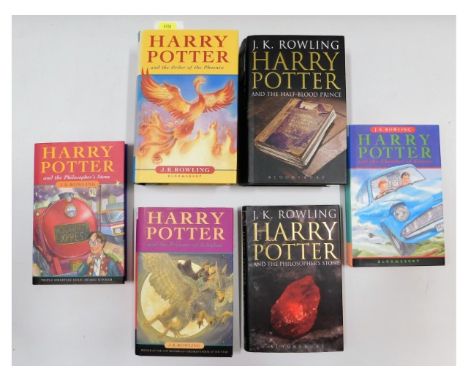 Book: Order Of The Phoenix &amp; Half Blood Prince - J. K. Rowling, both printed first edition plus four other Harry Pottery 