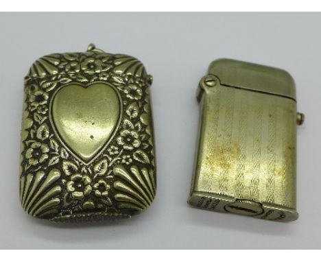 A vesta case and a lighter