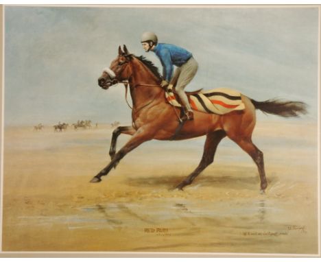 SUSAN L CRAWFORD
Red Rum and Tommy Stock
Pencil signed, limited edition print 86 of 500, 52cm x 40cm
and another 'The Magnifi