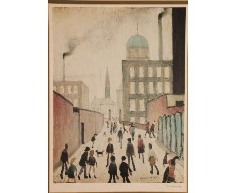 L.S. LOWRY
Mrs Swindell's Picture
Print, pencil signed lower right, Fine Art Trade, Guild Blind stamp to lower left, 43cm x 3