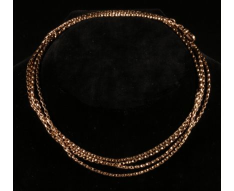 Victorian gold long chain '9c' CONDITION REPORT: 22.5 grams