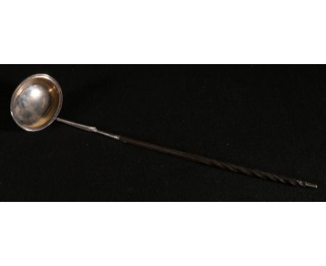 George III silver toddy ladle with turned wooden handle by P & A Bateman, 1794