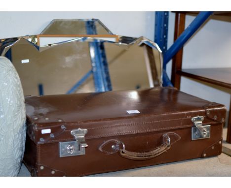 A VINTAGE CASE, 2 FRAMED PRINTS &amp; VARIOUS MIRRORS     