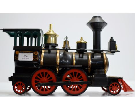 A NOVELTY VINTAGE JIM BEAM 150 MONTHS OLD WHISKEY DECANTER MODELLED AS A STEAM LOCOMOTIVE - 750ML, 80° PROOF     