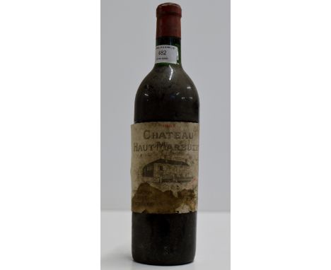 A VINTAGE BOTTLE OF CHATEAU HAUT - MARBUZET 1967 RED WINE     