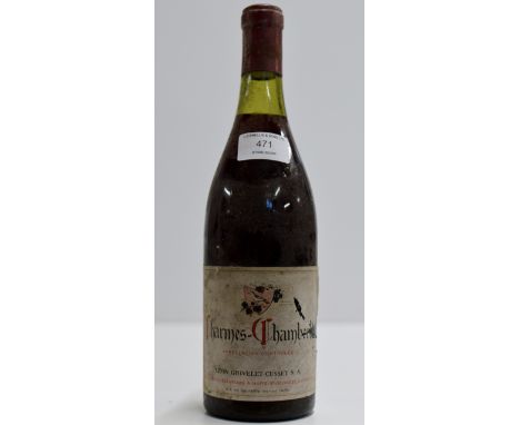 A VINTAGE BOTTLE OF MARQUE DEPOSEE CHARMES - CHAMBERTIN