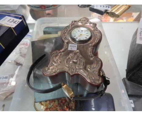 A 9ct gold cased lady's Rotary wristwatch, plus a timepiece with silver scroll front (2)