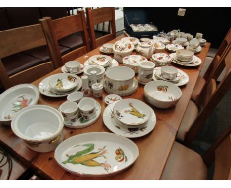 An extensive collection of Royal Worcester "Evesham" pattern table wares and a Royal Worcester "Miramont" pattern part coffee