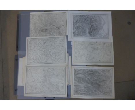 Assorted Old Series one inch ordnance survey maps