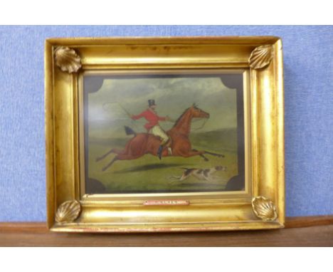 After H. Alken, hunting scene, print, framed