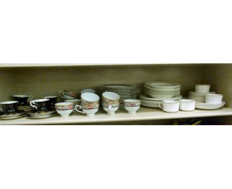 Ceramic tableware: to include Royal Stafford china, (made for Harrods) decorated with gilded bands          OS8