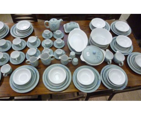 A Denby pottery Mandarin pattern dinner service: to include tea ware comprising eleven place setting      CB