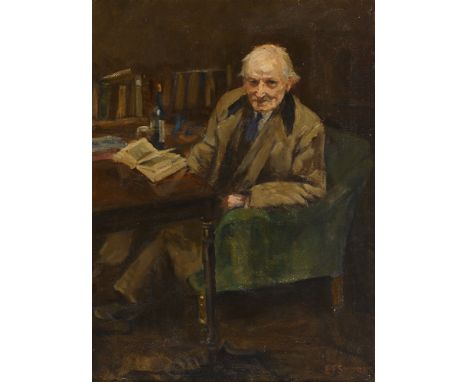 Estella Frances Solomons HRHA (1882-1968) PORTRAIT OF SEAMUS O'SULLIVAN oil on canvas signed lower right 24 by 18in. (61 by 4