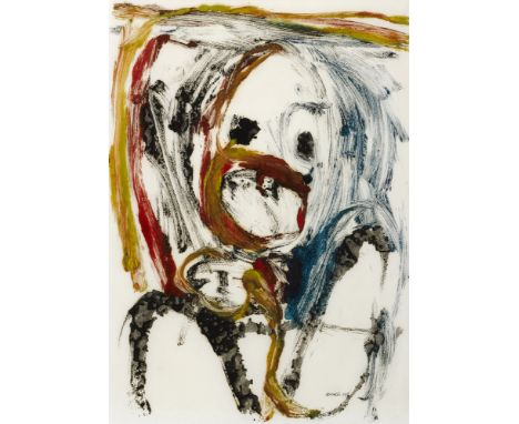 William Crozier HRHA (1930-2011) SELF PORTRAIT, 1962 oil on paper; (monoprint) signed and dated lower right; titled on Arthur