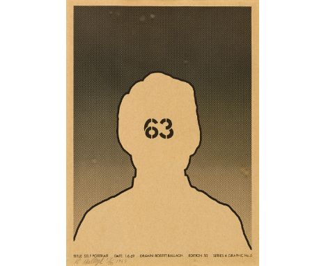 Robert Ballagh (b.1943) SELF PORTRAIT, 1969 print; (no. 17 from an edition of 50) signed, numbered and dated lower left 13.50