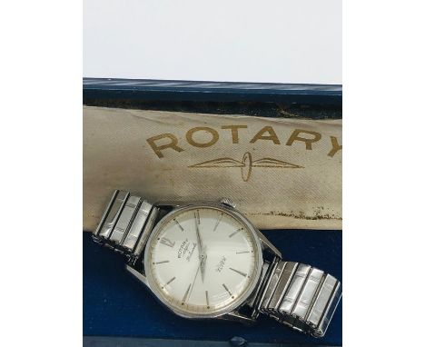 A gentleman's Rotary "flyer" watch in case 