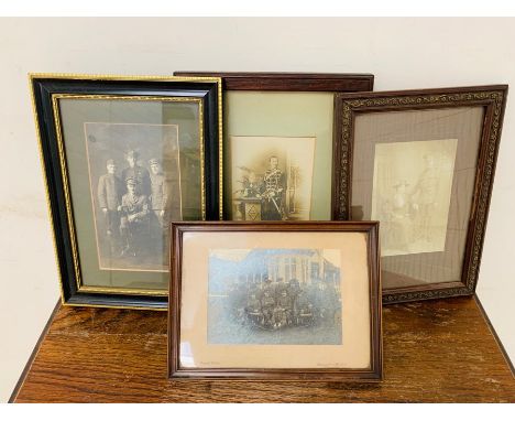 Four Framed Vintage military photos
