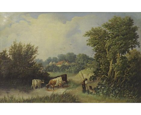 By E*R* Barnes (19th century) - 'Wilson's Farm, Eccleston near Kirkham', signed and dated 1862, inscribed to mount, The Bartl