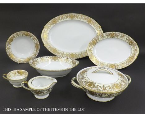 Extensive Noritake pattern 175 porcelain tea and dinner service to include tureens, platters, plates, bowls etc