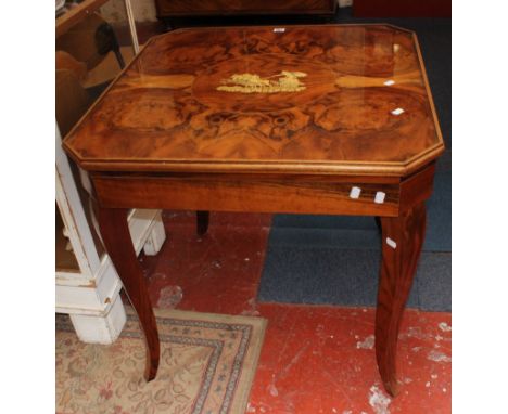 An Italianate style walnut roulette table the top centred by chariot scene incorporating bagatelle and chess 