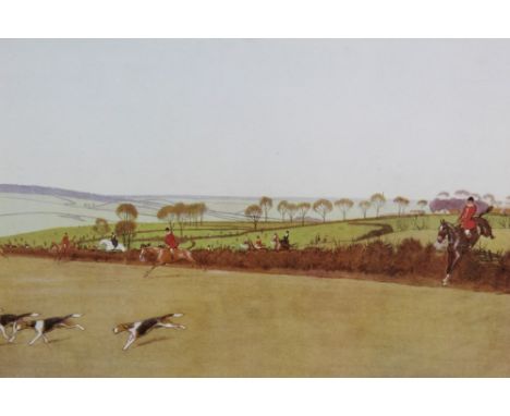 Cecil Aldin (1870-1935) signed print - The Fitzwilliam, 53cm x 87cm , in original oak frame, two others similar, a signed lim