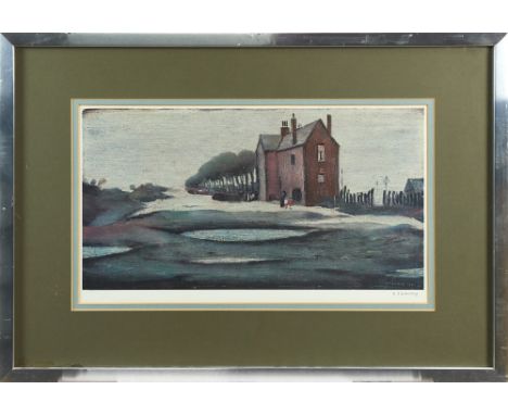 *Laurence Stephen Lowry (1887-1976) signed lithograph - The Lonely House, signed lower right, with blindstamp, in glazed fram