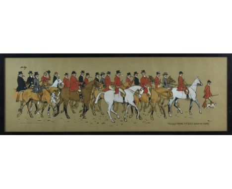 Snaffles, Charles Johnson Payne (1884-1967) hand coloured lithograph - 'The Glad Throng That Goes Laughing Along', published 