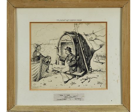 Edward Tennyson Reed (1860-1933) pen and ink illustrations for Punch - "When In Doubt Consult "The Capen!!", signed, publishe