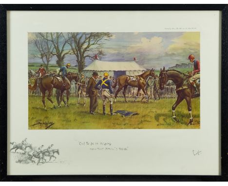 Snaffles, Charles Johnson Payne (1884-1967) signed print - "Oh! To Be In Ireland Now That April's There", published by Fores,