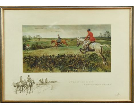 Snaffles, Charles Johnson Payne (1884-1967) signed print - "If There Is Paradise On Earth It Is This! It Is This!! It Is This