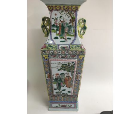 A 19th century style Chinese vase decorated with figures 42 cm - NO RESERVE