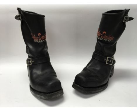 A pair of Harley Davidson motorcycle boots, with original box. Size Uk10/EUR44