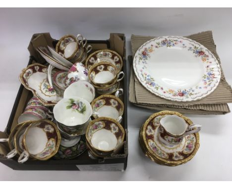 A Royal Albert tea service in the 'Lady Hamilton' pattern plus other Royal Albert tableware.