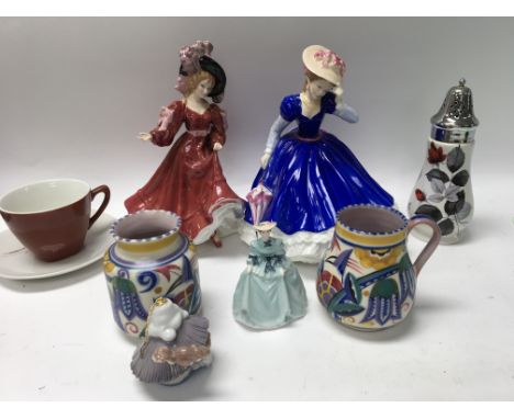 A collection of ceramics including royal doulton Poole and a midwinter part tea set