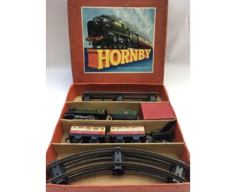 Hornby train , O gauge, passenger set #21, tinplate, clockwork, boxed