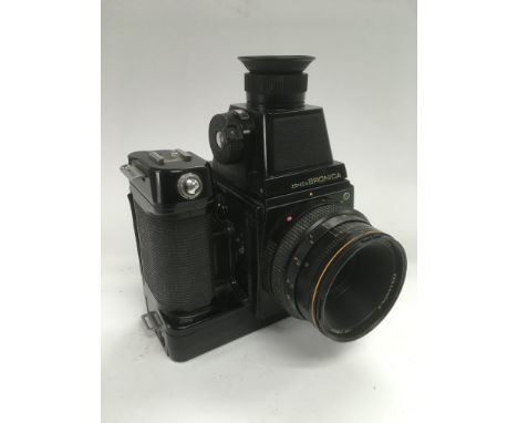 A Zenza Bronica camera and accessories.