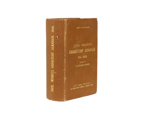 WISDEN Cricketers' Almanack: 1926 Original Hardback, first edition. Covers slightly rubbed, small dent/hole to spine; inner h