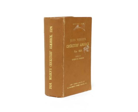 WISDEN Cricketers' Almanack: 1924 Original Hardback, first edition. Covers slightly rubbed, small stain to upper cover; Good 