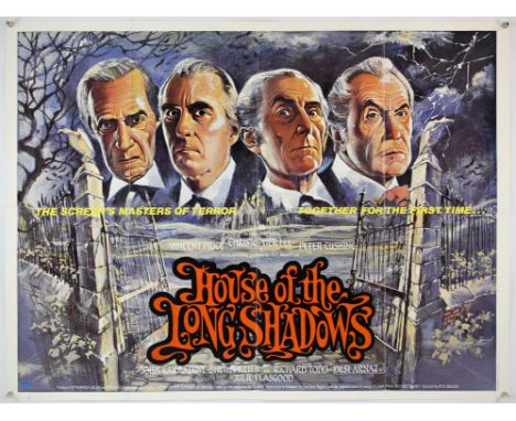 House of the Long Shadows (1983) British Quad film poster for the British comedy horror starring horror icons Vincent Price, 