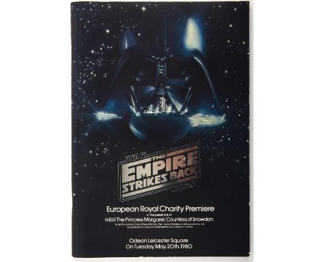Star Wars The Empire Strikes Back (1980) European Royal Charity Premiere brochure from Odeon Leicester Square Tuesday May 20t