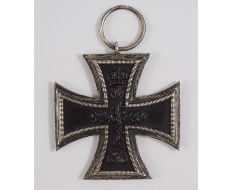 Eisernes Kreuz 1914, 2. Klasse, Hersteller B.H. Mayer, Pforzheim geschwärzter, magnetischer Kern in versilberter Zarge, Herst