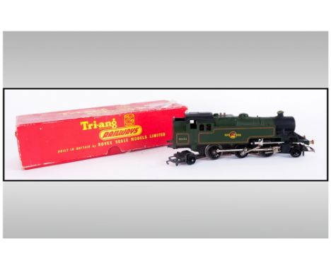 Triang Railway OO Gauge Scale Model Train Engine, 2.6.2 Class 3 mt, Tank Loco Green Livery, Original Box. 