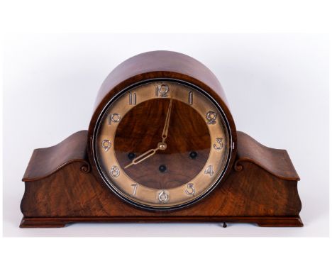 Kienzle - 1930's Walnut Cased - Chiming Mantle Clock, Westminster Chimes, Chimes on 1/4 - 1/2 - 3/4 and Full Hour. Great Tone